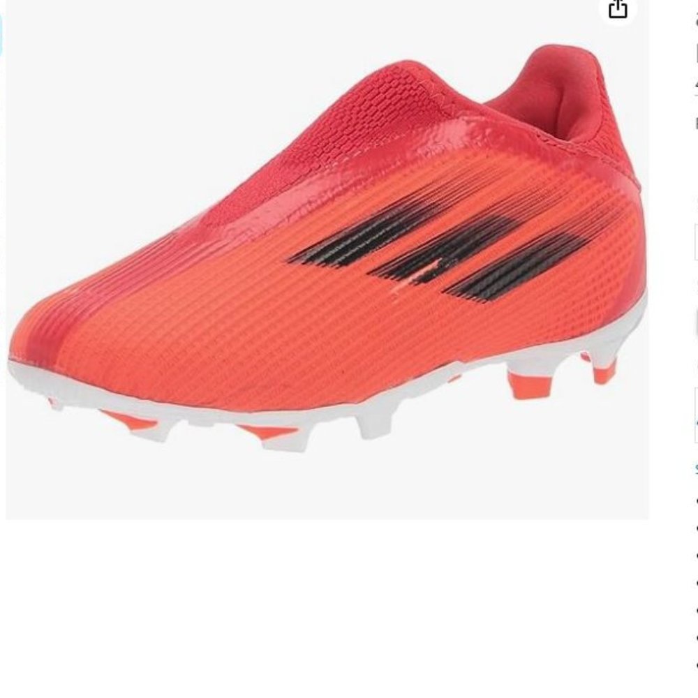 NWT Red Adidas Unisex-Child X Speedflow.3 Laceless Soccer Cleats Size 2